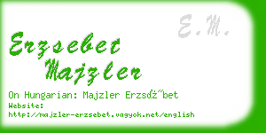 erzsebet majzler business card